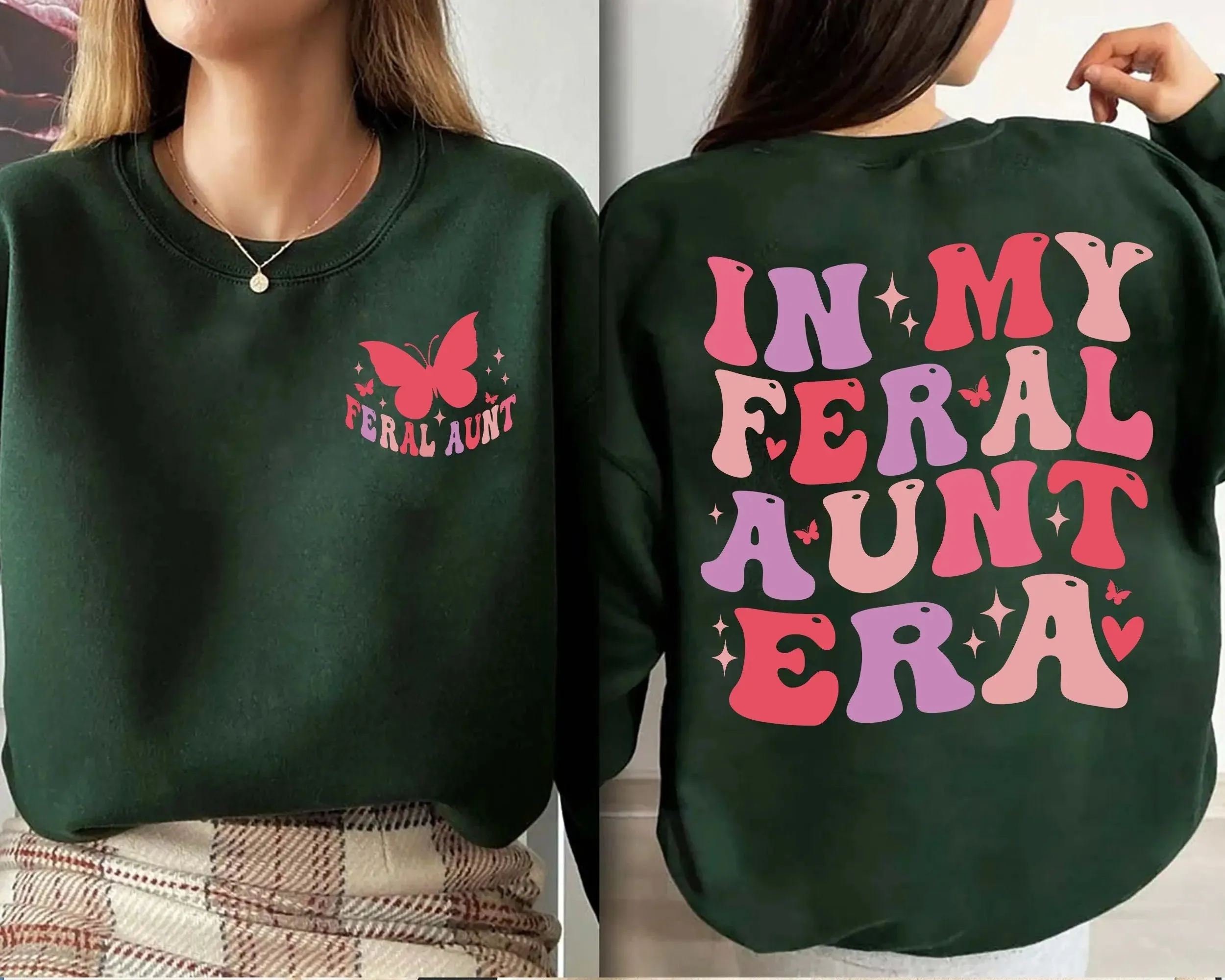 In My Feral Aunt Era Sweatshirt, Cool Aunt Shirt, Feral Aunt Sweatshirt, Auntie Gift, Aunts Birthday Gifts, Sister Gifts, Auntie Sweatshirt