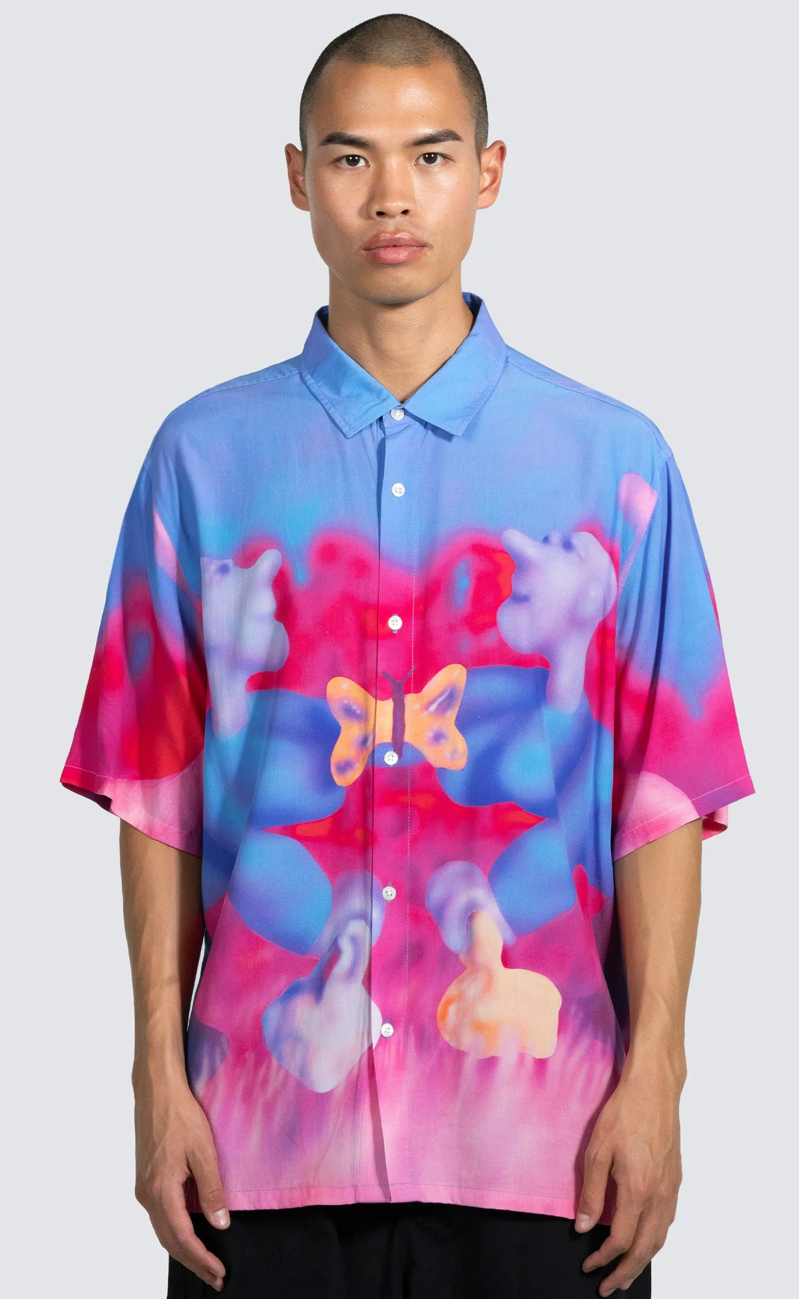 INTERACTION BUTTON DOWN PINK SHIRT