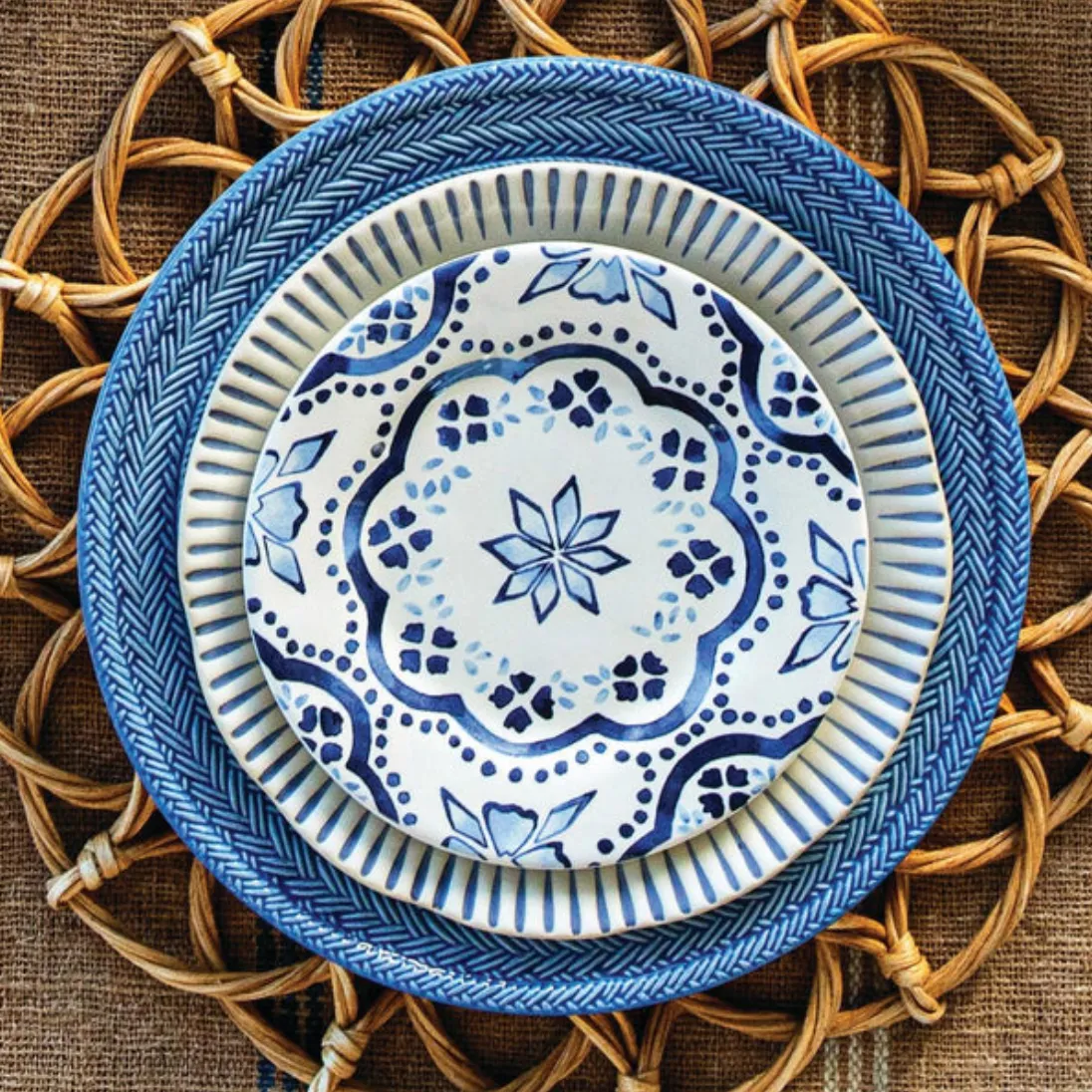 Juliska Iberian Indigo Side/Cocktail Plate