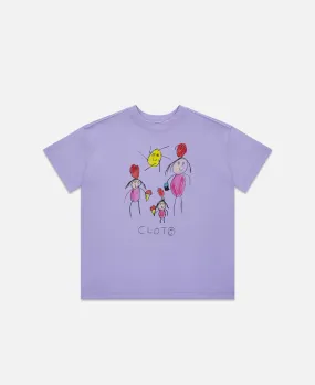 Kids Alaia's Drawing T-Shirt (Purple)