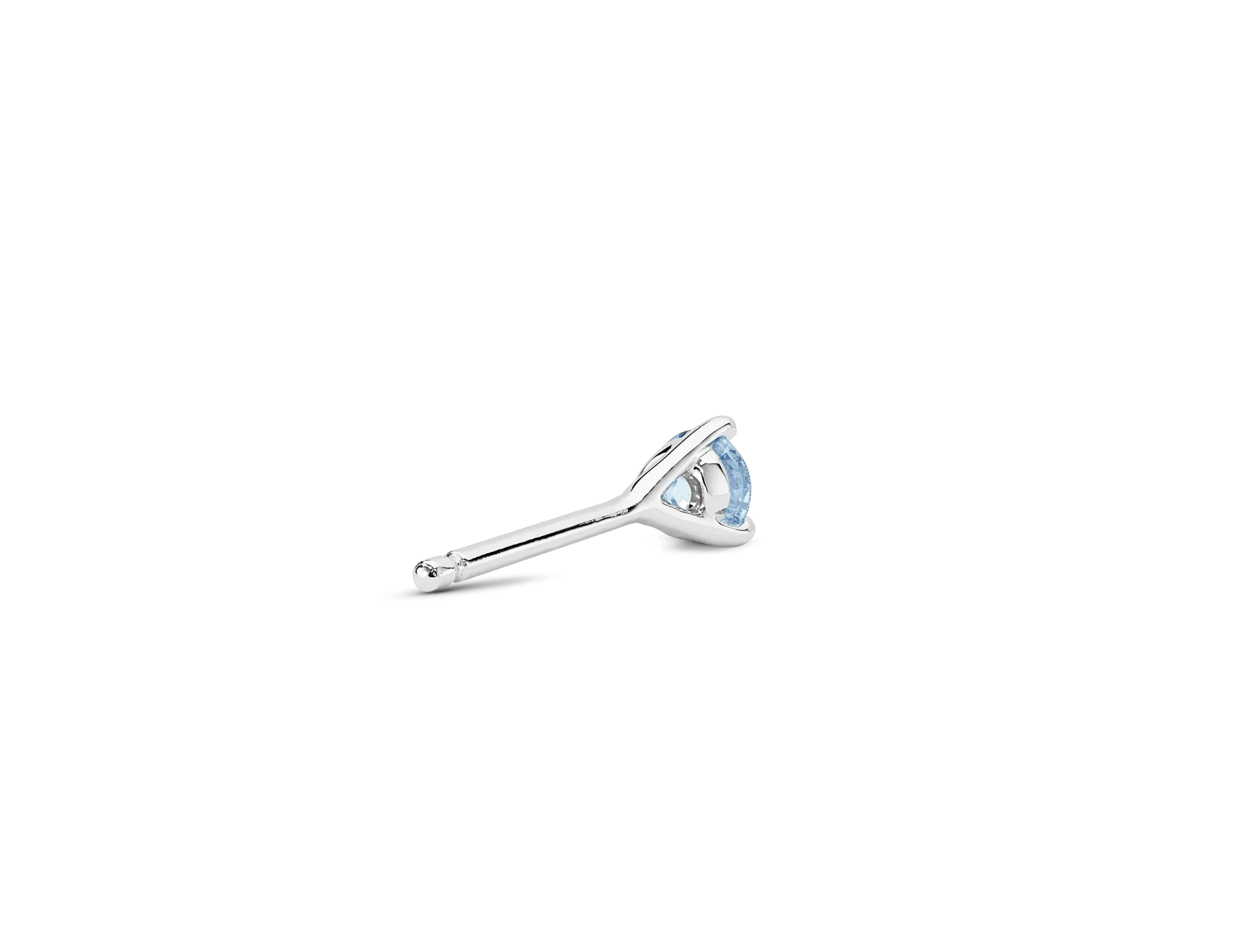 Lab-Grown Diamond ct. Mini Round Brilliant Solitaire Stud | Blue