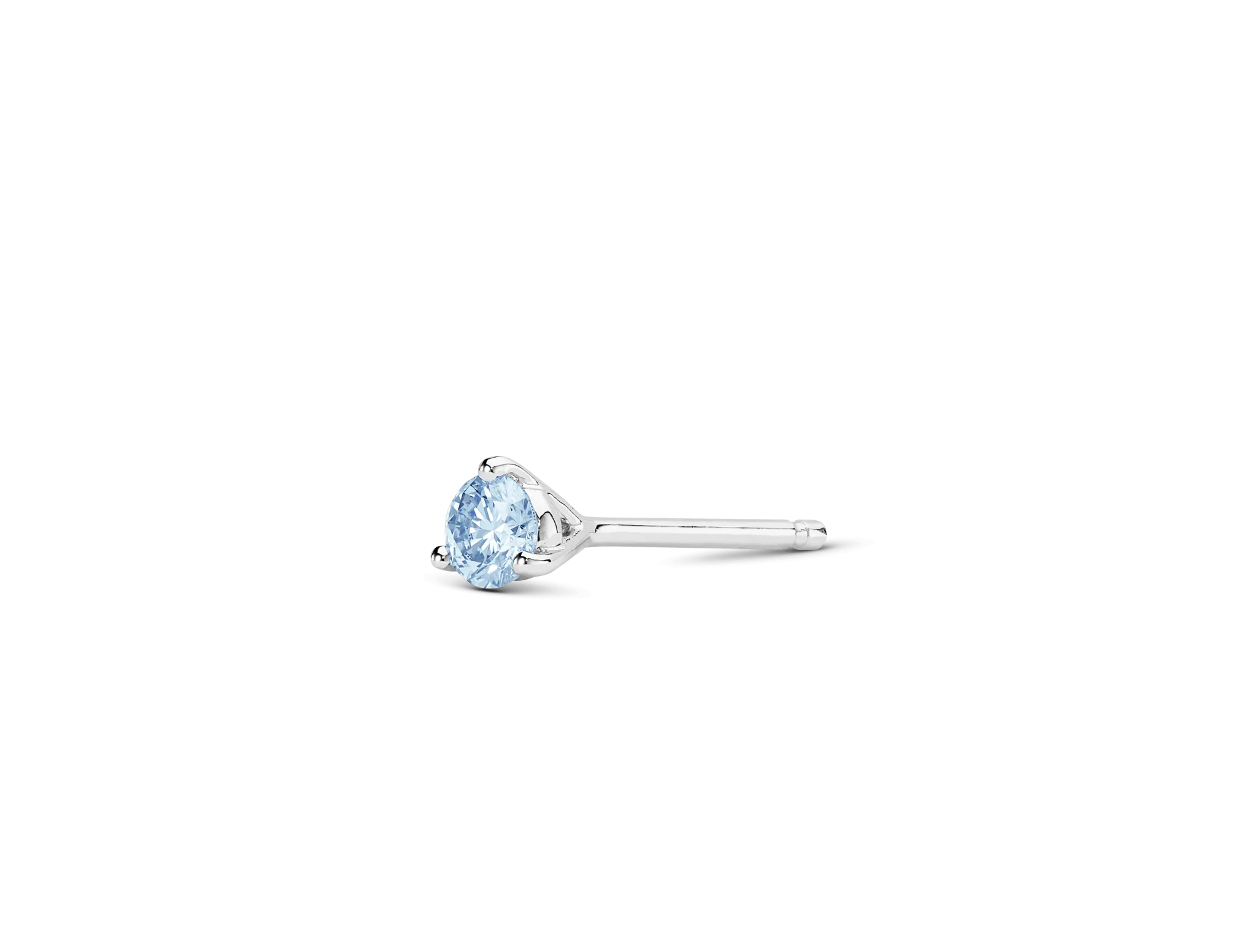 Lab-Grown Diamond ct. Mini Round Brilliant Solitaire Stud | Blue