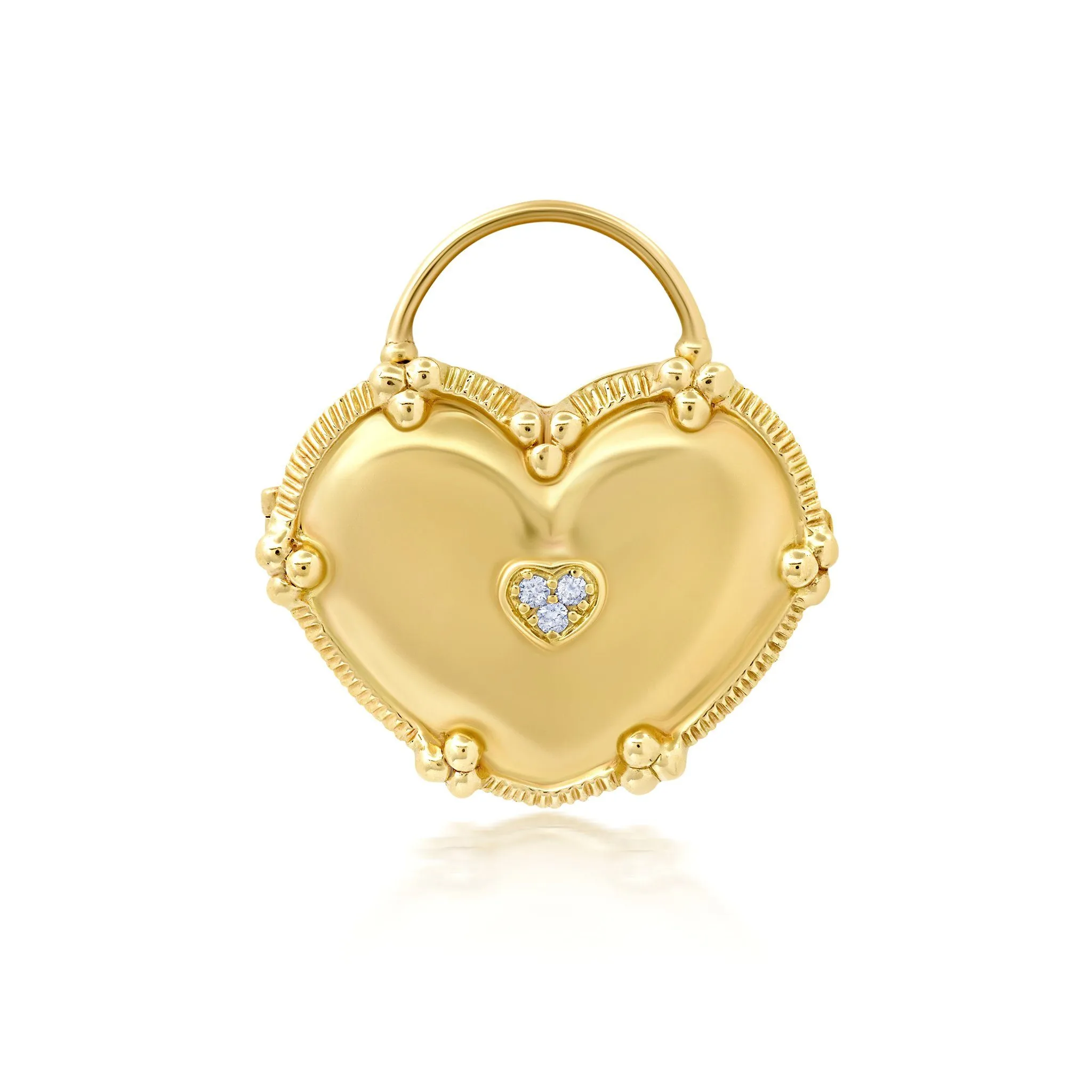 Large Diamond Heart Locket