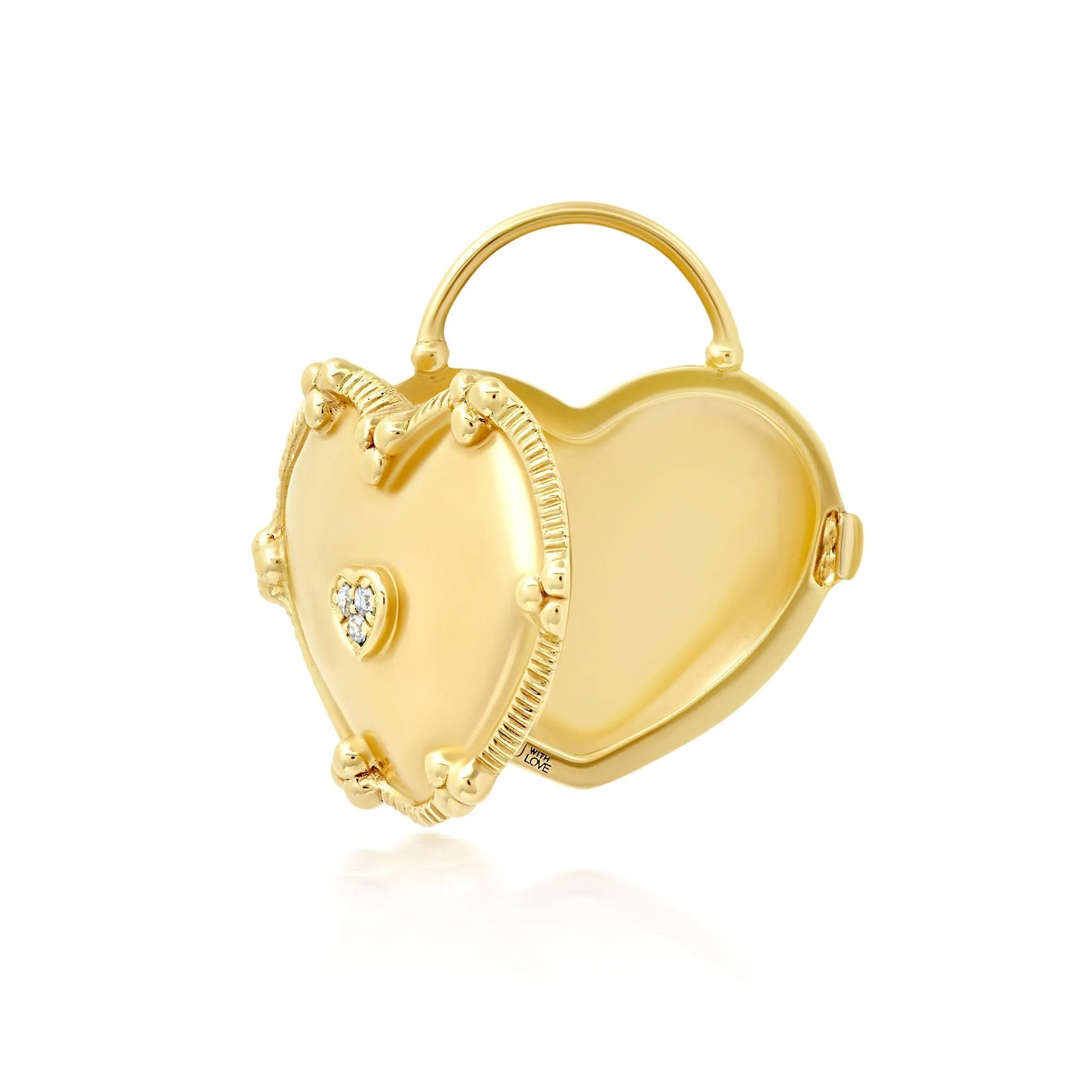 Large Diamond Heart Locket