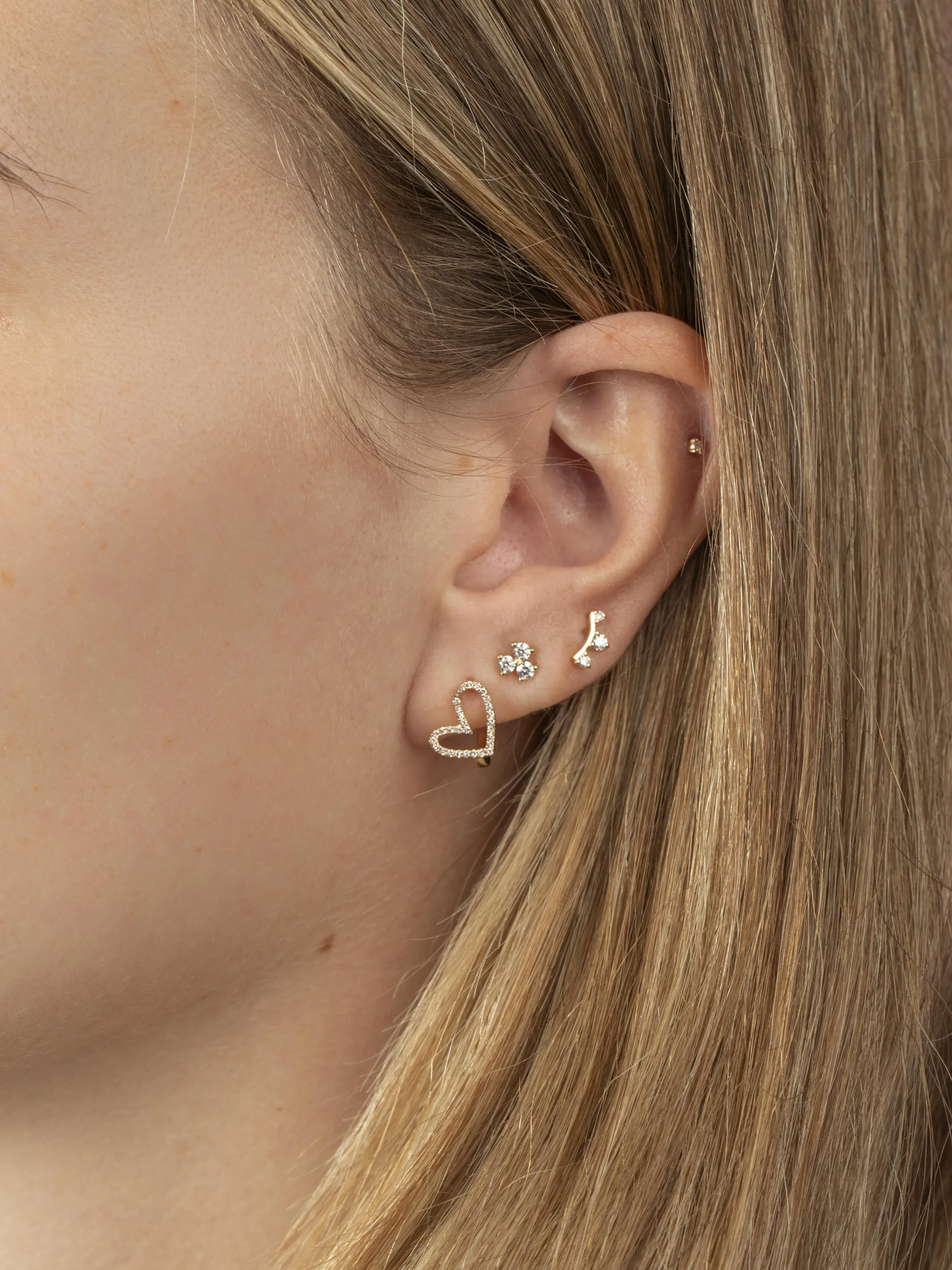 Leah Climber Stud Earring 14K