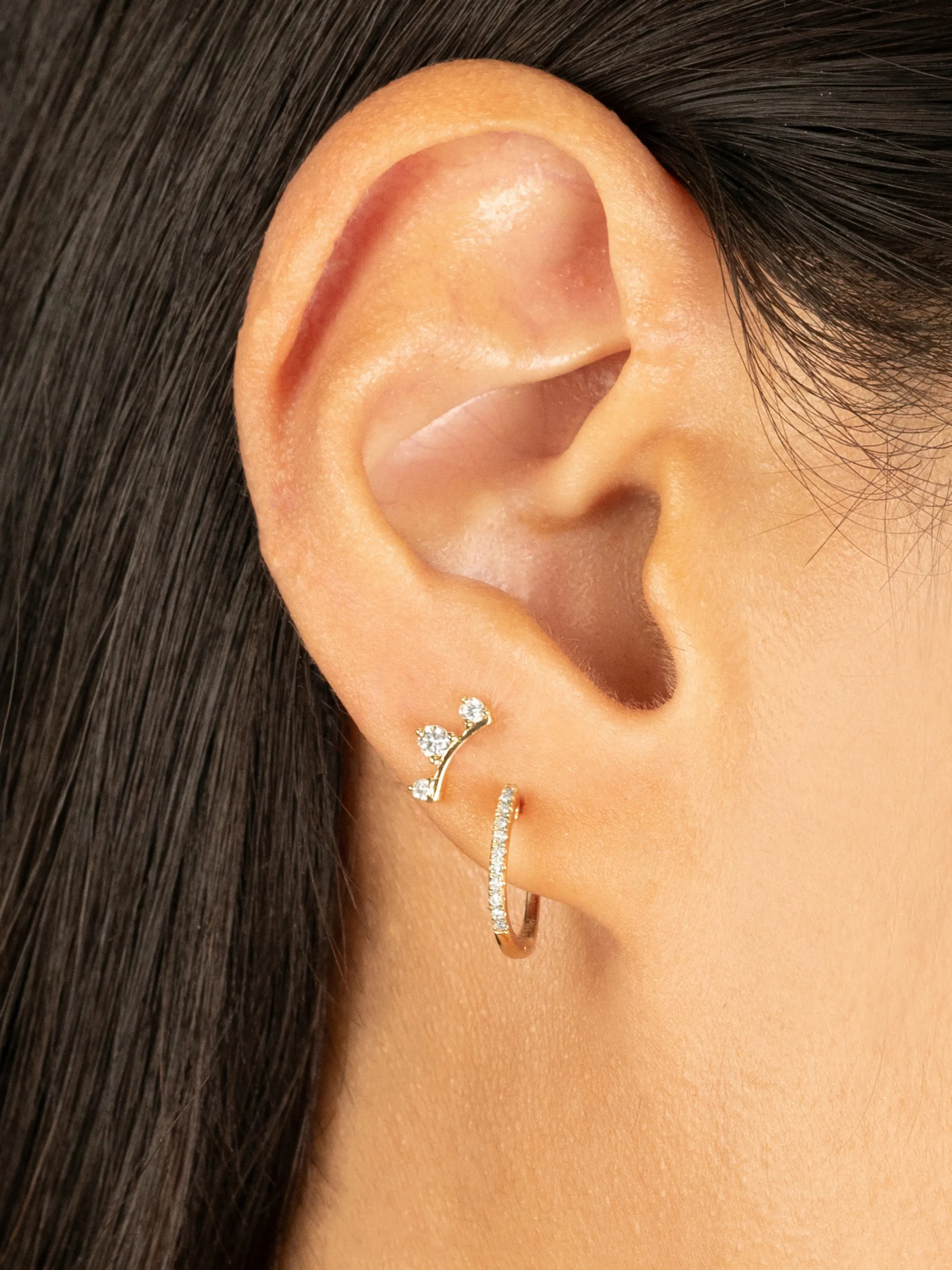 Leah Climber Stud Earring 14K