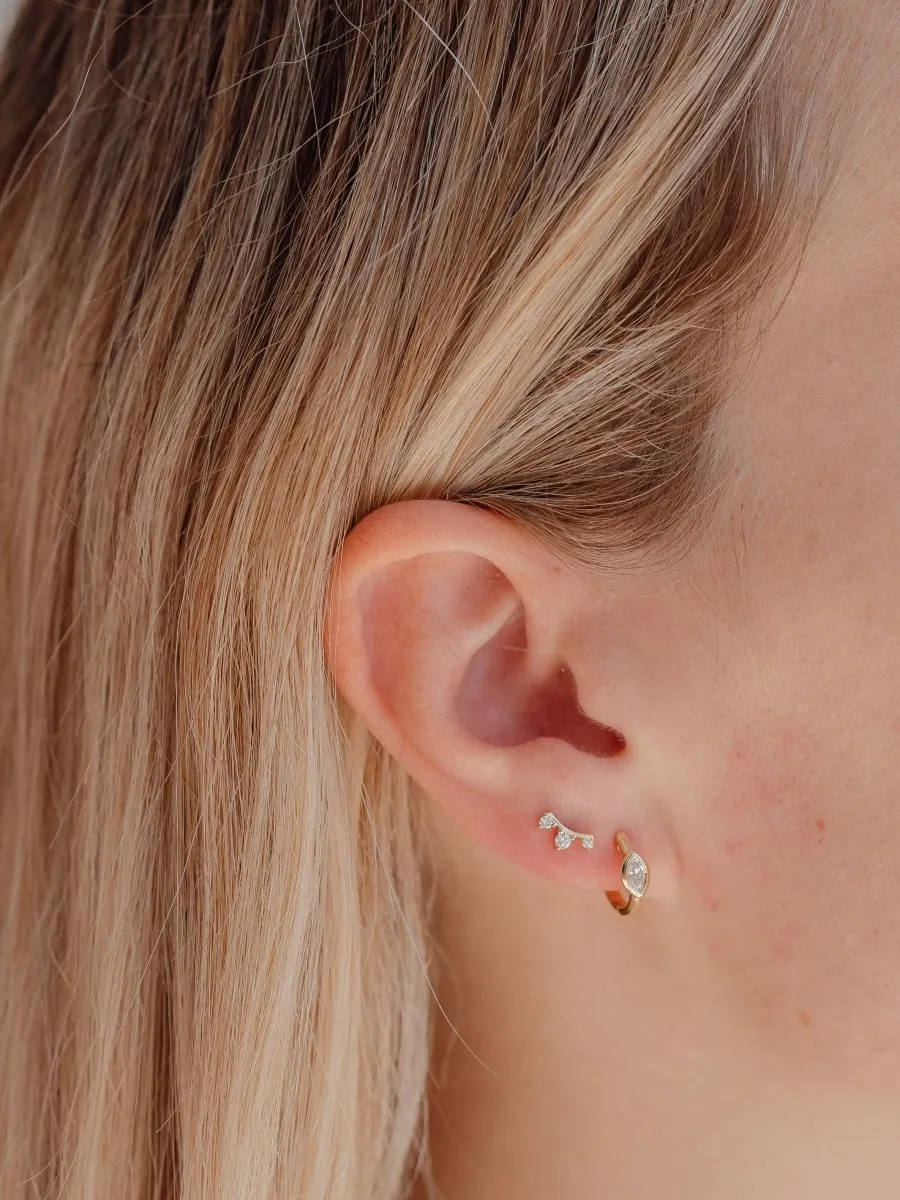 Leah Climber Stud Earring 14K