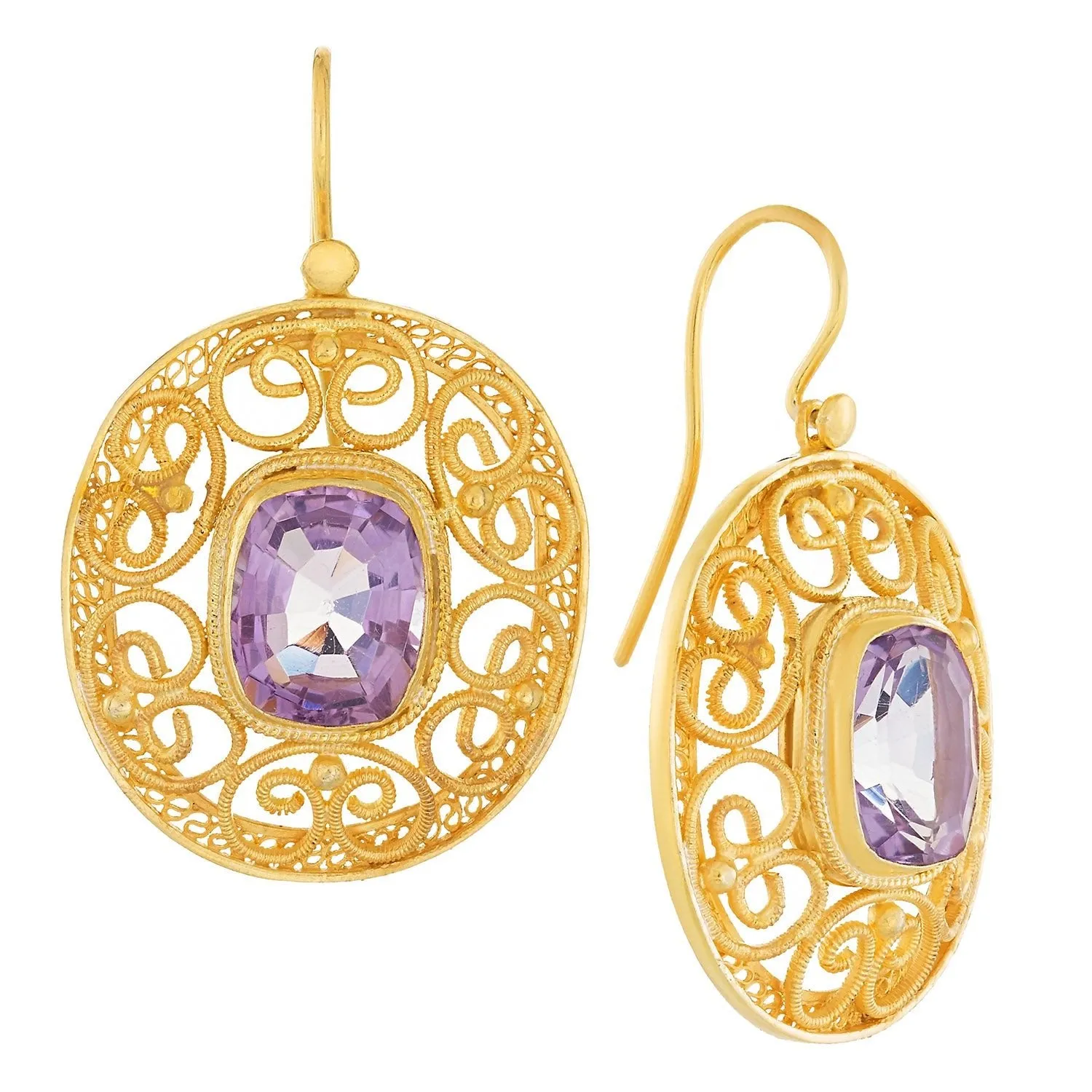 May Morris Amethyst Earrings