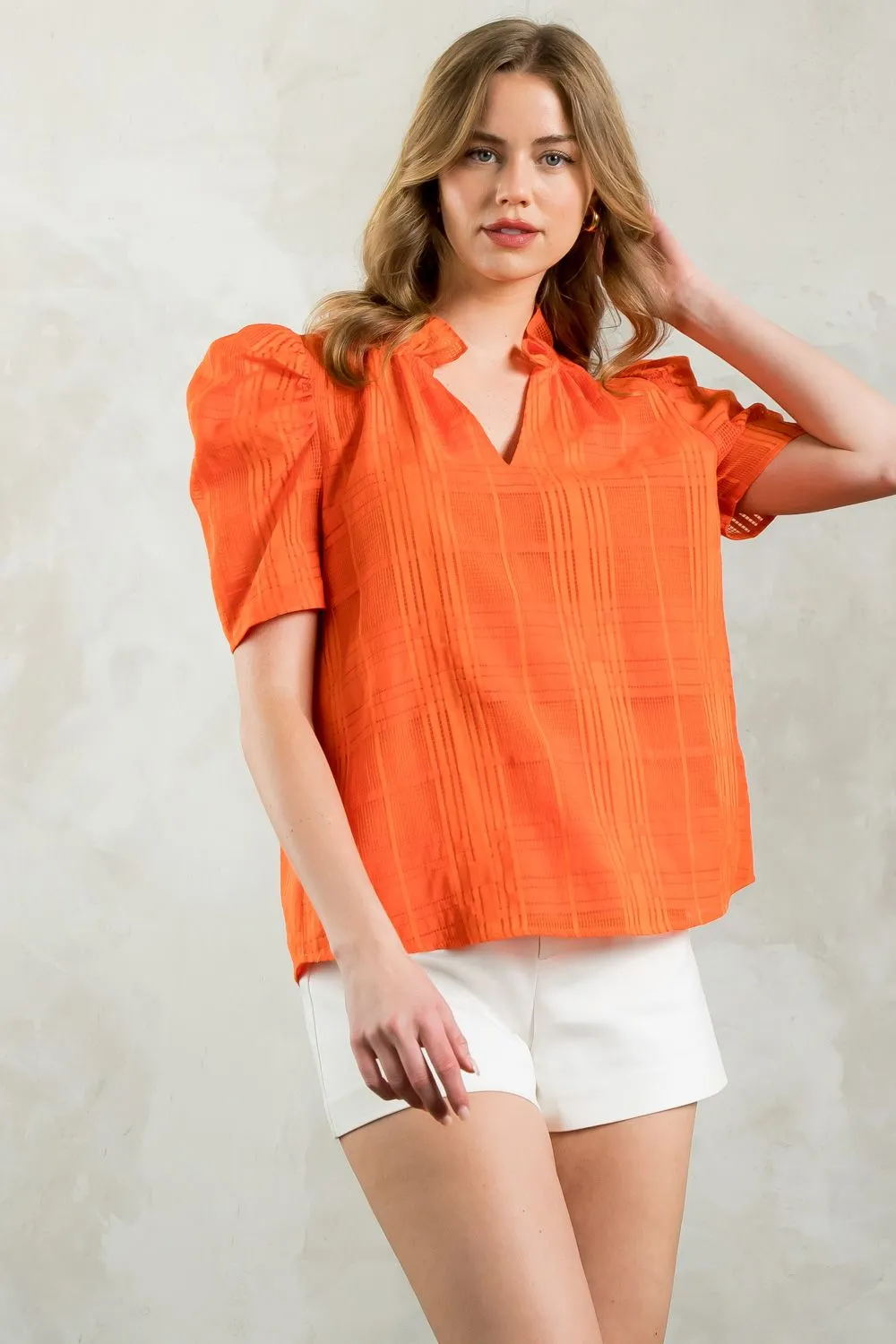 Maye Short Sleeve Textured THML Top