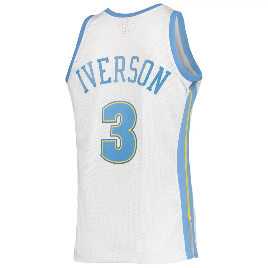 Men's Mitchell & Ness Allen Iverson White Denver Nuggets 2006-07 Hardwood Classics Swingman Jersey