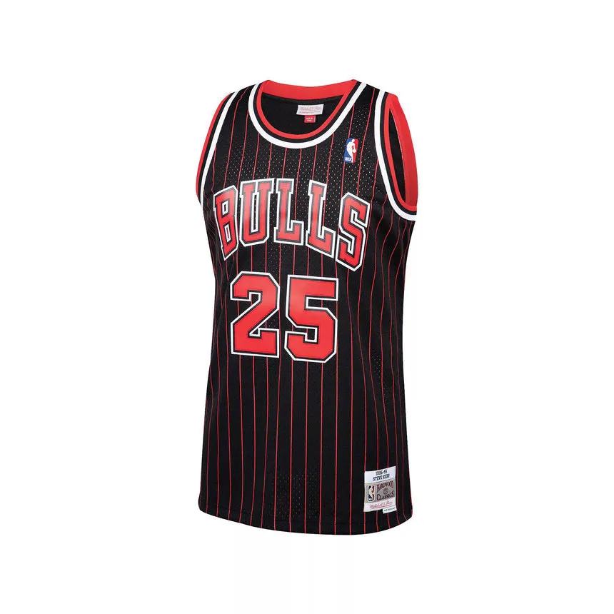 Men's Mitchell & Ness Steve Kerr Black Chicago Bulls 1995-96 Hardwood Classics Swingman Player Jersey