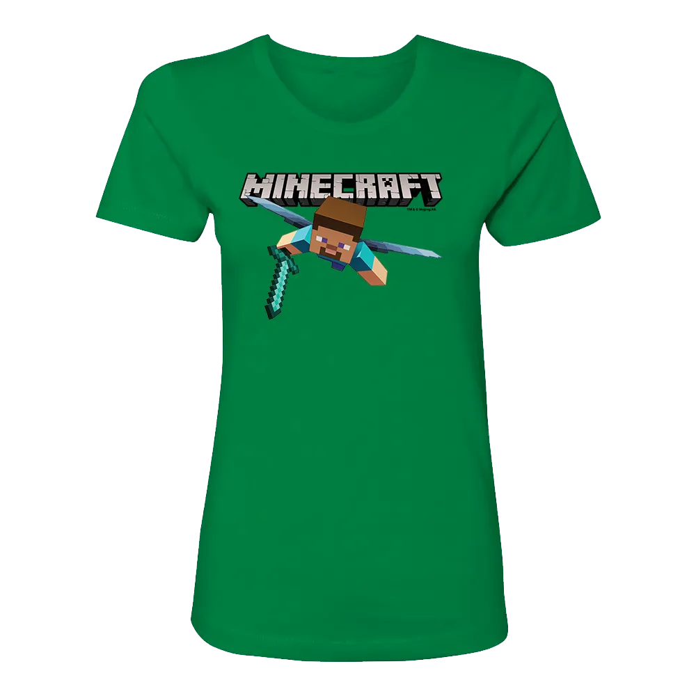 Minecraft Flying Steve Women's Short Sleeve T-Shirt