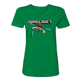 Minecraft Flying Steve Women's Short Sleeve T-Shirt