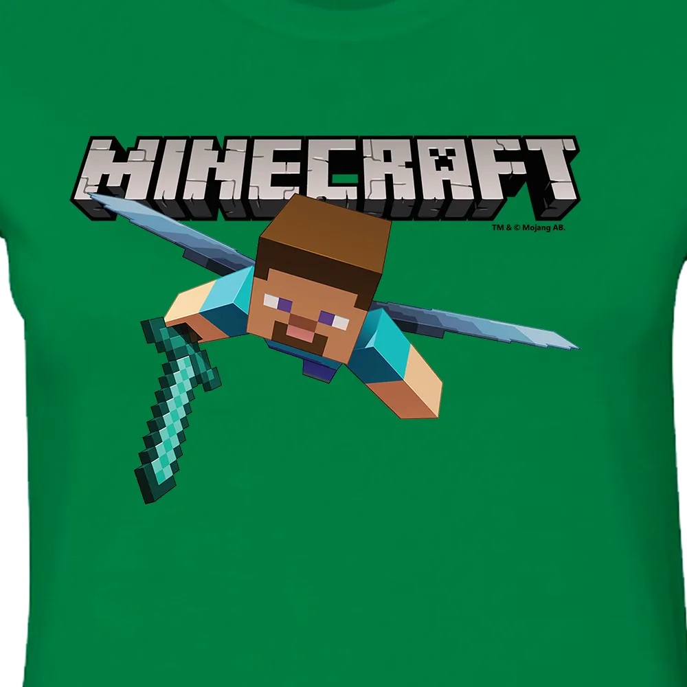 Minecraft Flying Steve Women's Short Sleeve T-Shirt