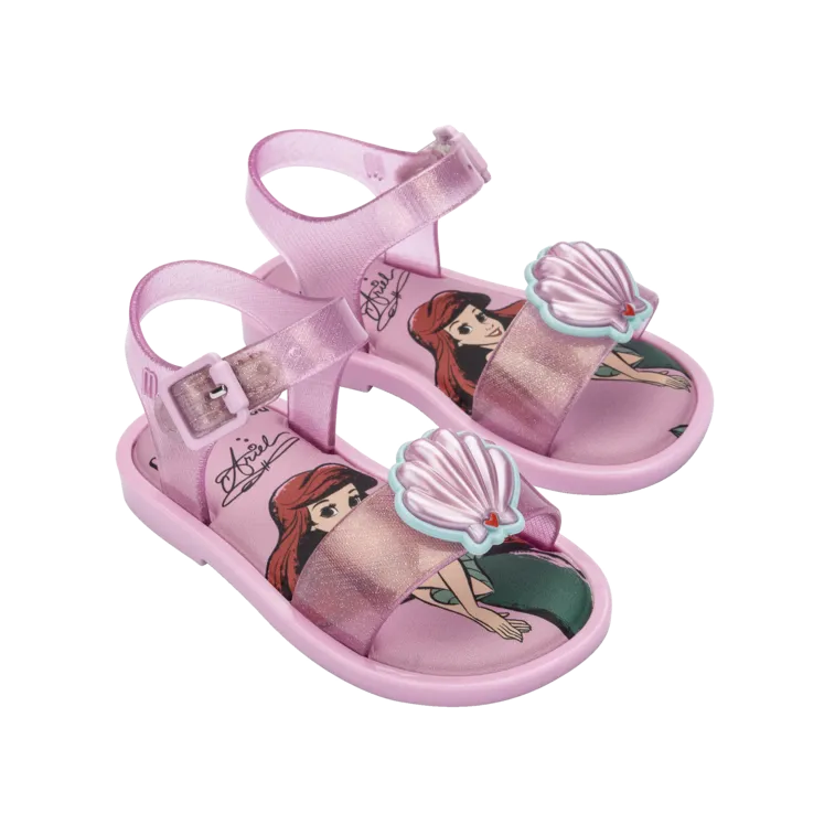 Mini Melissa Mar Sandal   Disney BB - Glitter Pink / Pink