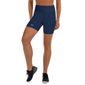 Navy High Waist Yoga Shorts