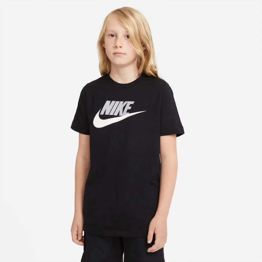 NIKE JUNIOR SPORTSWEAR FUTURA BLACK/GREY COTTON TEE