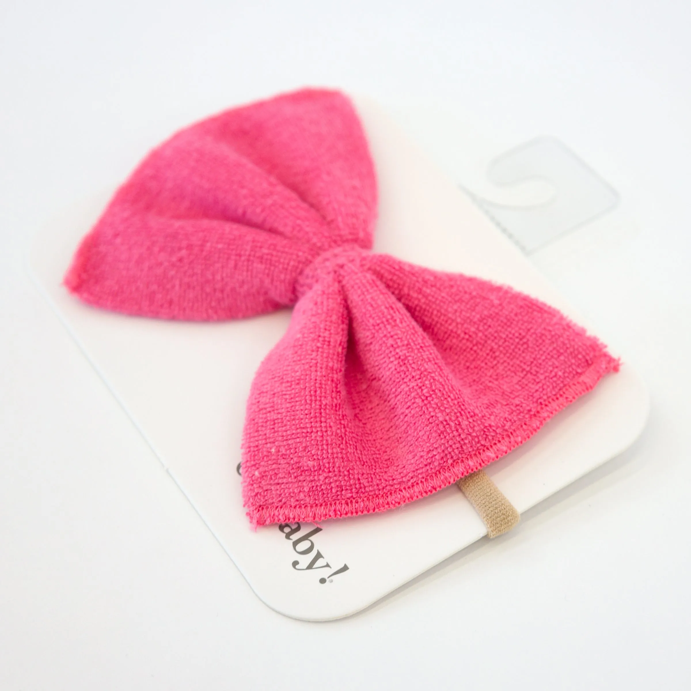 oh baby! Cotton Terry Bow Nylon Headband - Watermelon