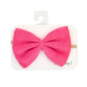 oh baby! Cotton Terry Bow Nylon Headband - Watermelon