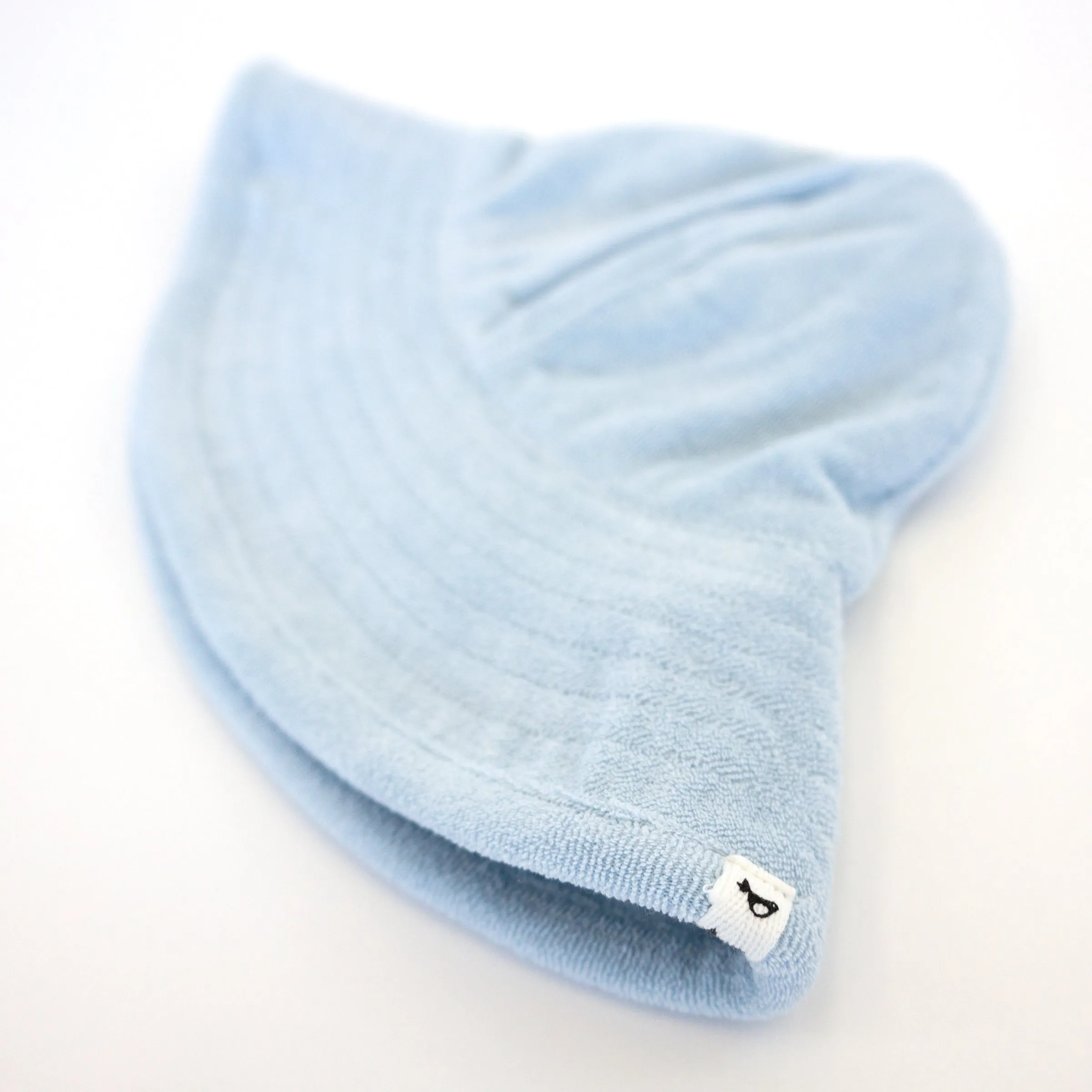 oh baby! Cotton Terry Sun Hat with Strap - Sky Blue