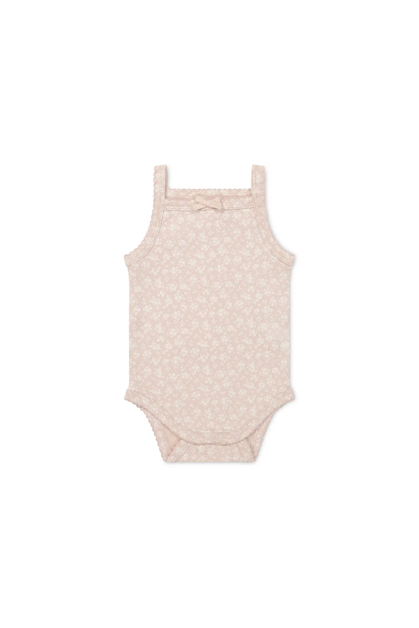 Organic Cotton Bridget Singlet Bodysuit - Rosalie Field Rose