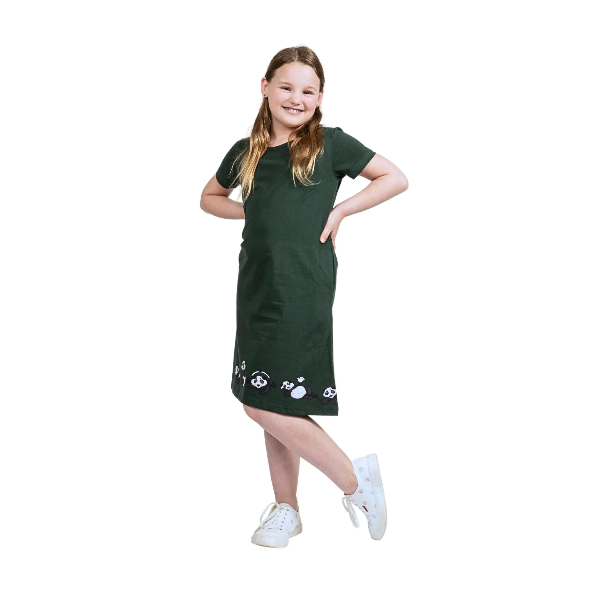 Pandas Kids A-Line Dress