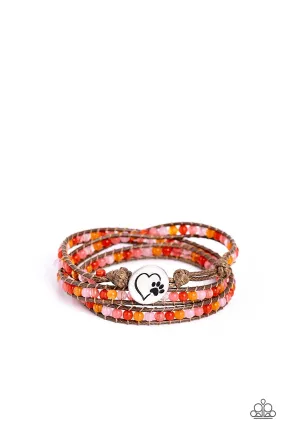 Paparazzi PAW-sitive Thinking Orange Bracelet