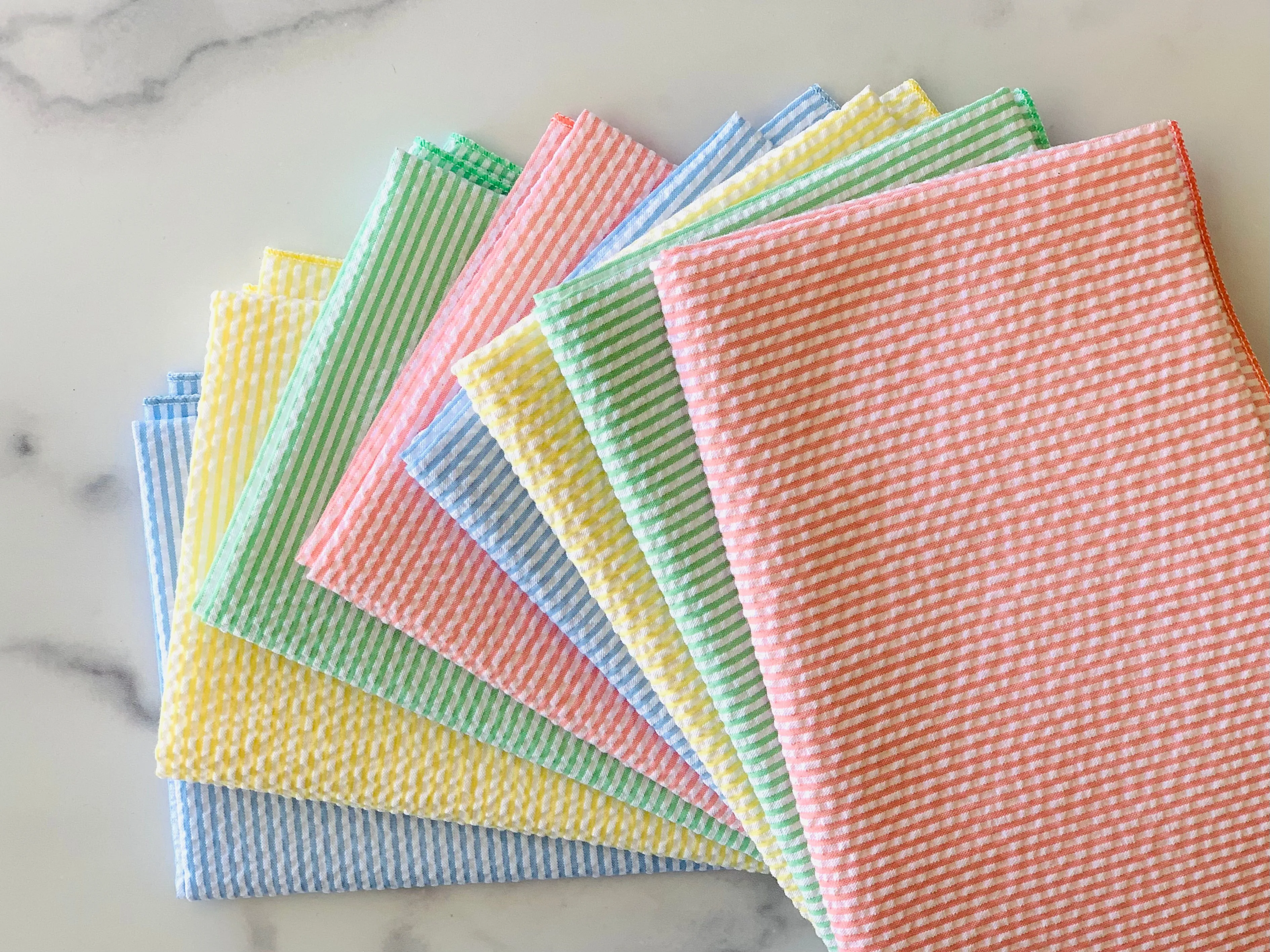 Rainbow Sherbet Seersucker Bundle, set of eight