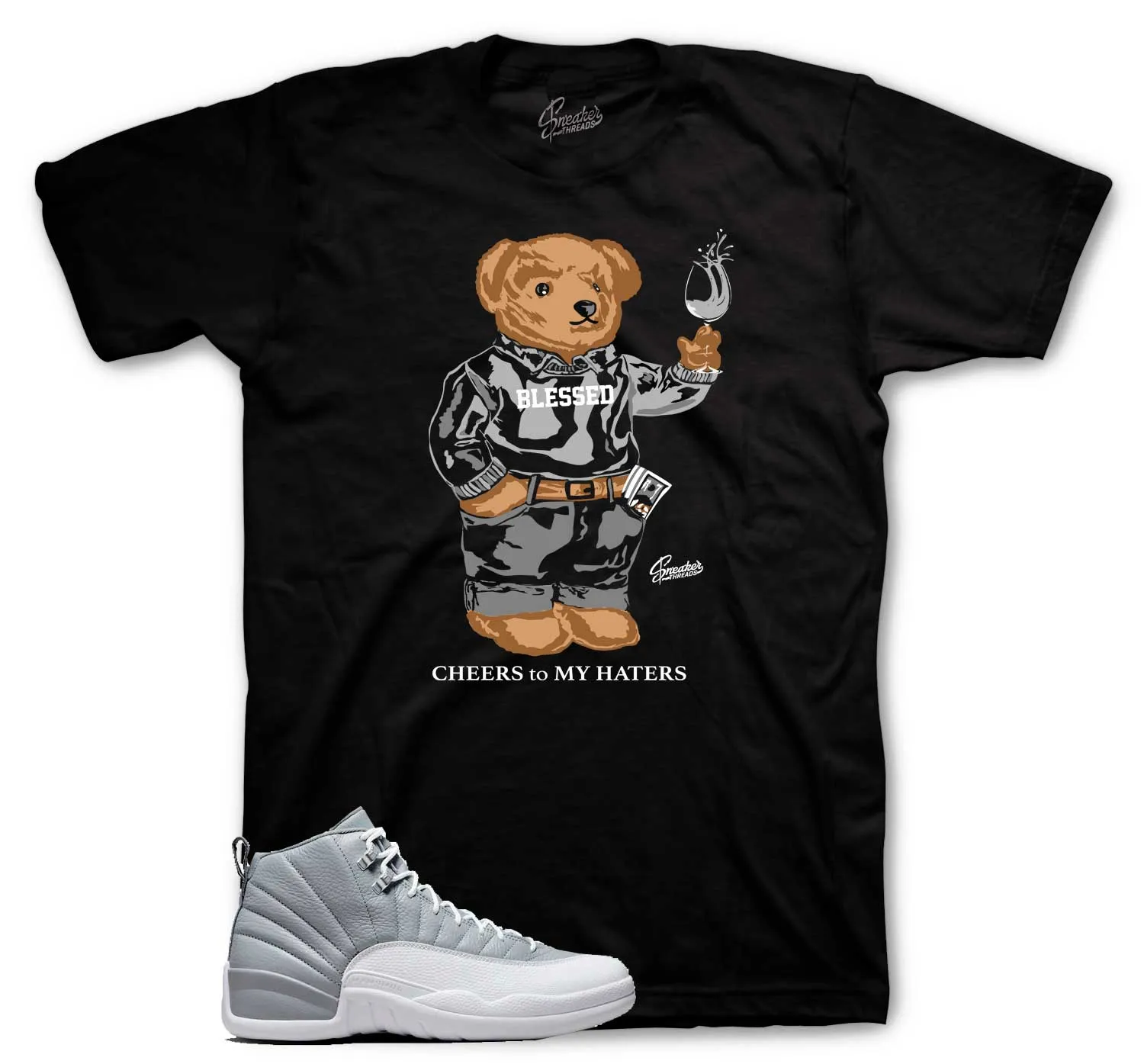 Retro 12 Stealth Shirt - Cheers Bear - Black