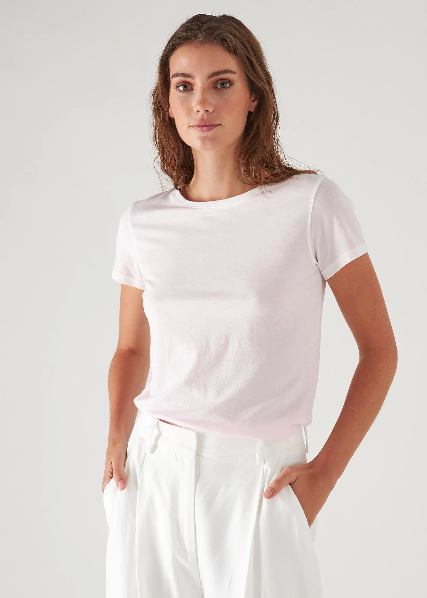 REVERSE SPRAY LIGHTWEIGHT PIMA COTTON T-SHIRT