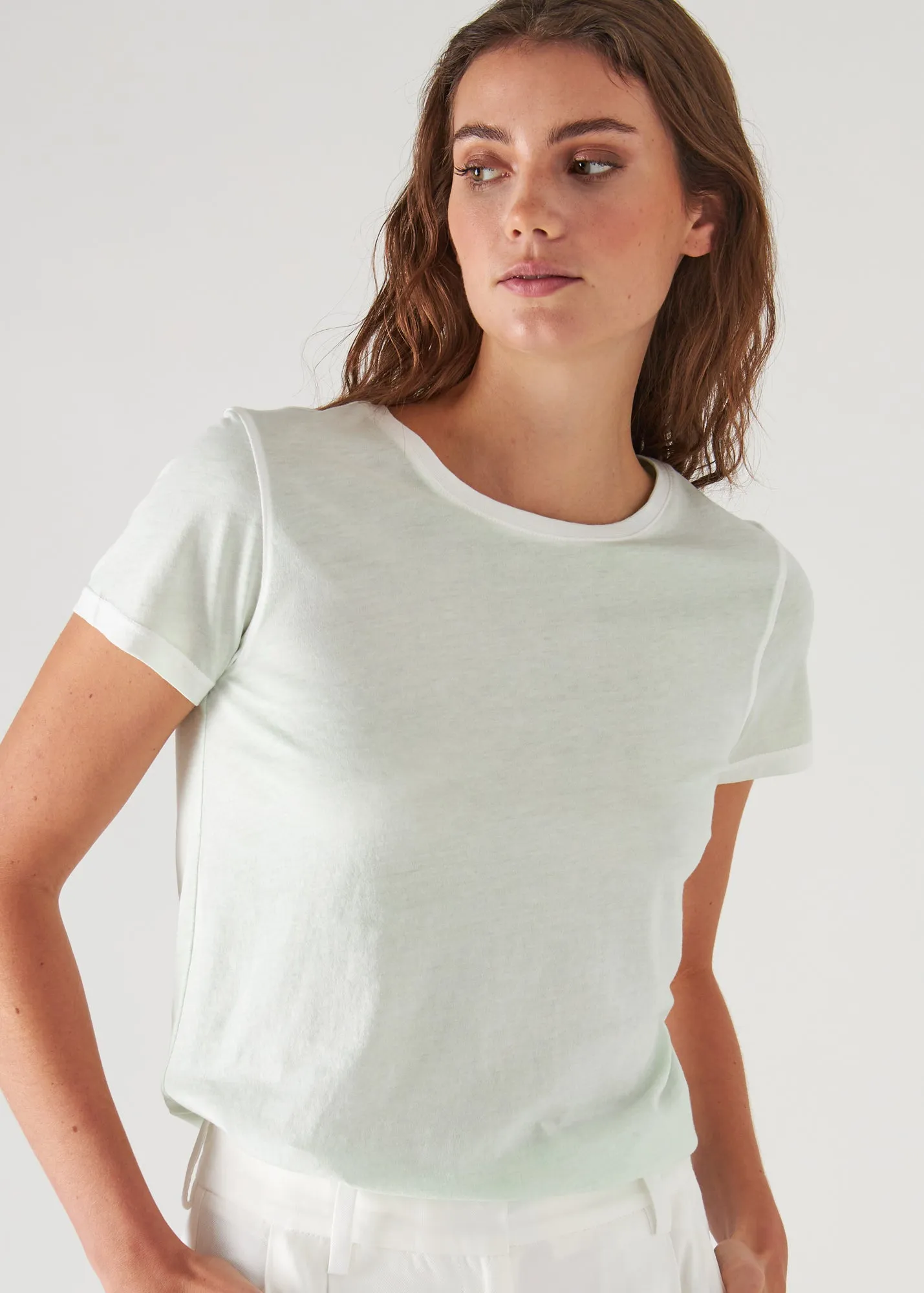 REVERSE SPRAY LIGHTWEIGHT PIMA COTTON T-SHIRT