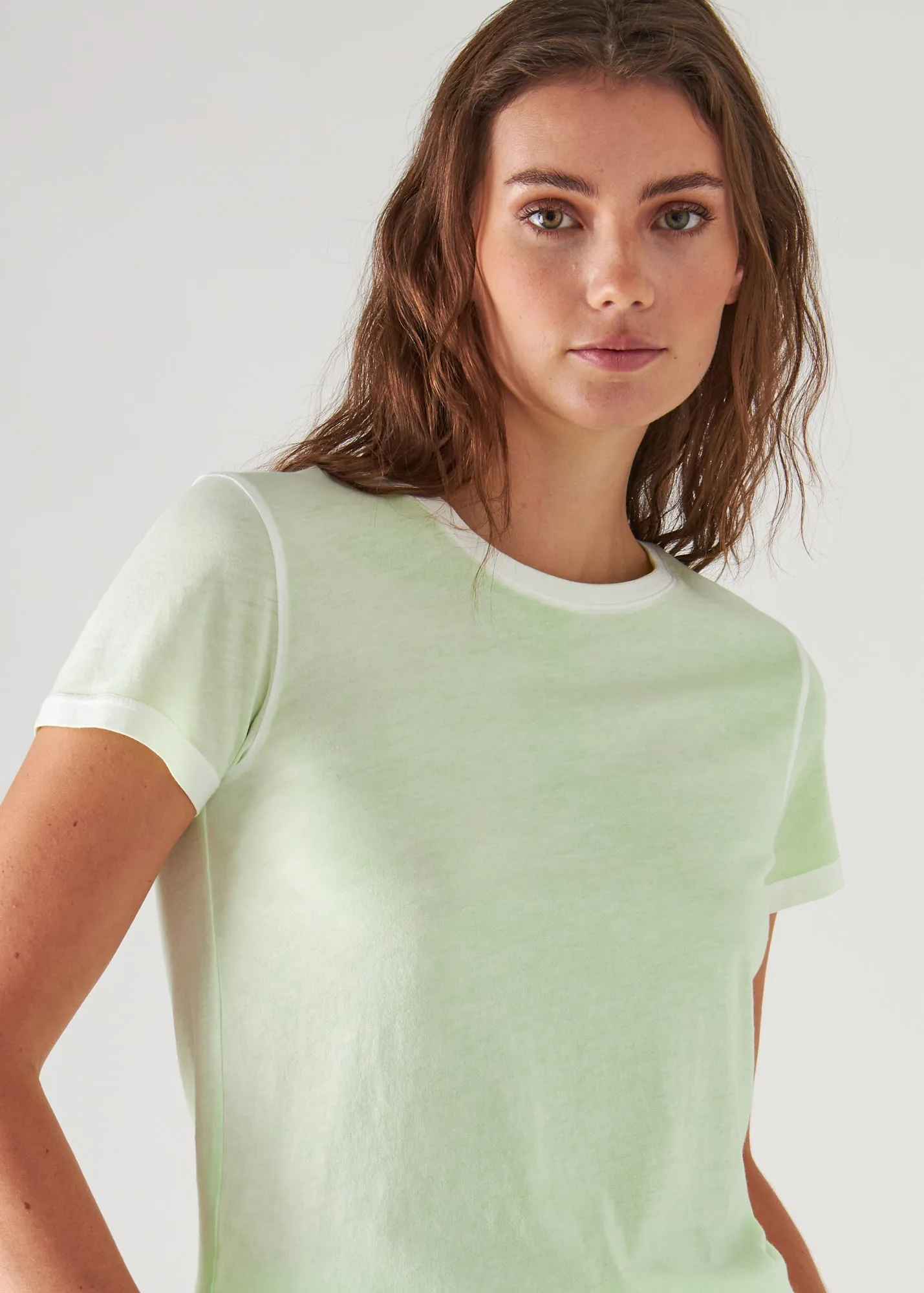 REVERSE SPRAY LIGHTWEIGHT PIMA COTTON T-SHIRT