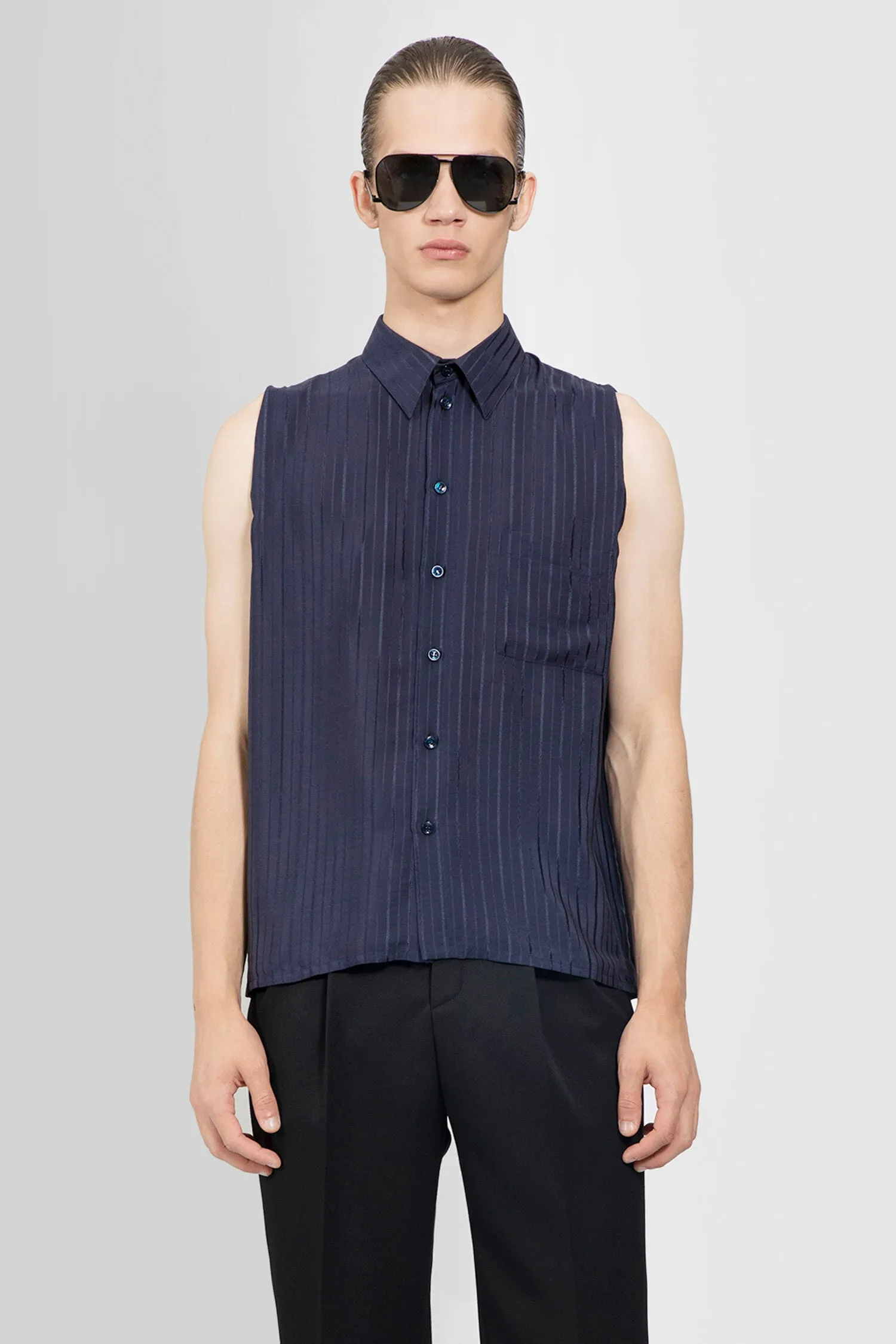 SAINT LAURENT MAN BLUE SHIRTS