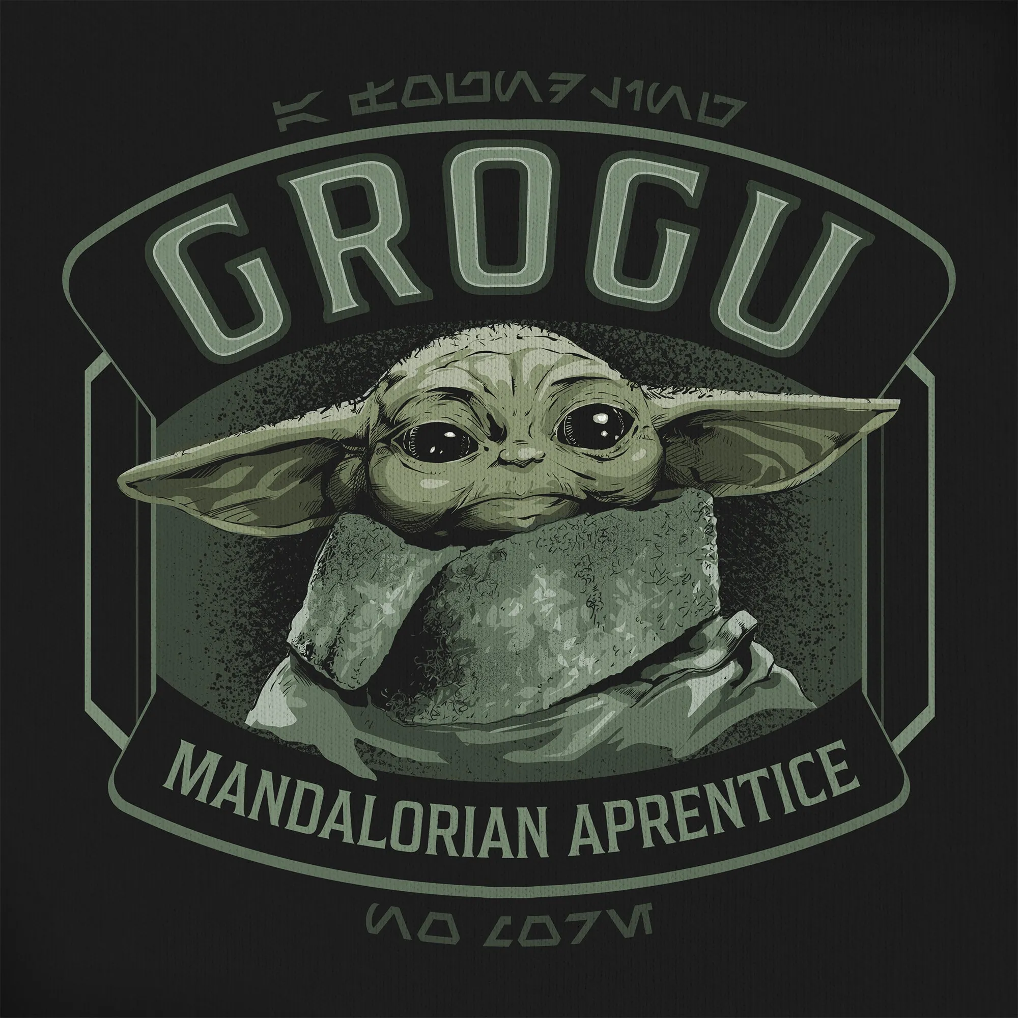 Star Wars Grogu Mandalorian Apprentice Black Tee