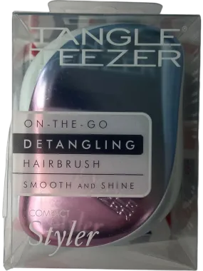 Tangle Teezer Compact Styler Detangling Hairbrush Smooth and Shine Pink/Blue Chrome