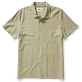 The Herringbone Polo in Heather Sage