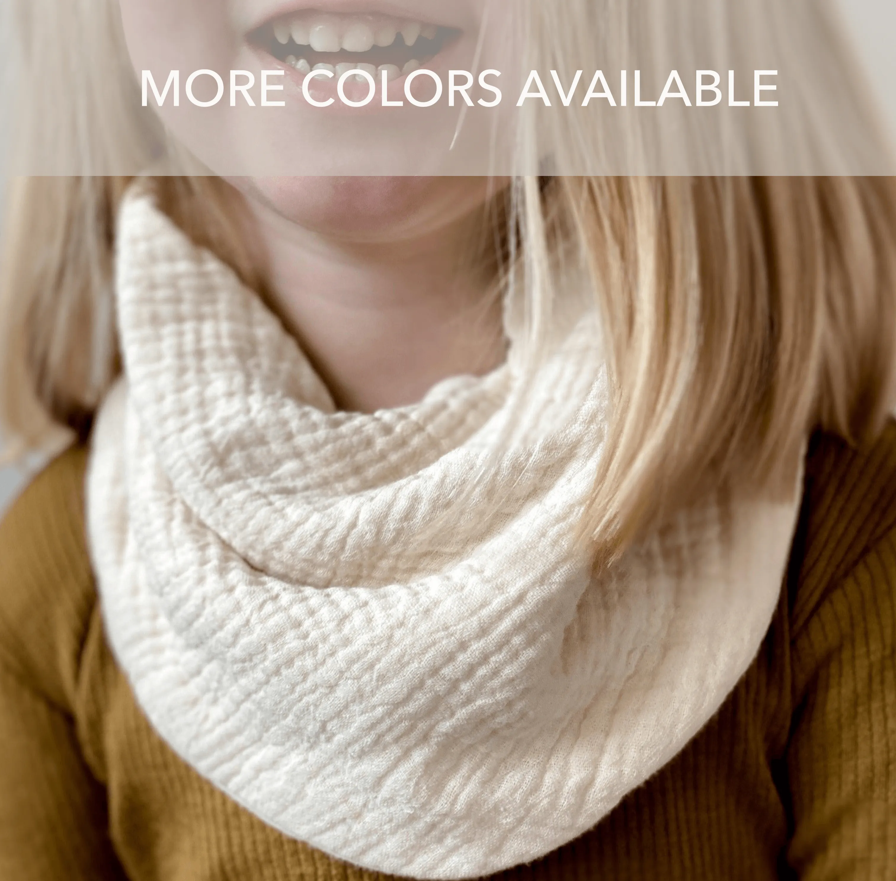 Thick Cotton Gauze Scarf Bib - Many Colors Available