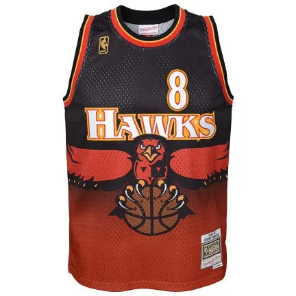 Youth Atlanta Hawks Steve Smith Mitchell & Ness Black 1996-97 Hardwood Classics Swingman Jersey