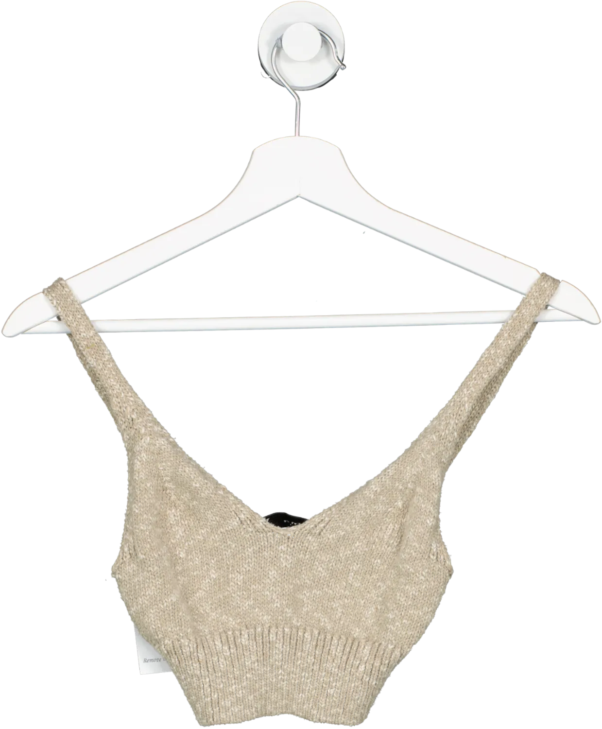 ZARA Beige Cotton Linen Blend Top UK XS